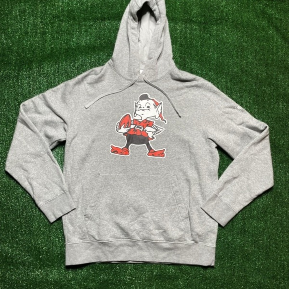 Nike Gray Hoodie with Red and Black Graphic